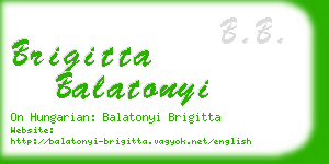 brigitta balatonyi business card